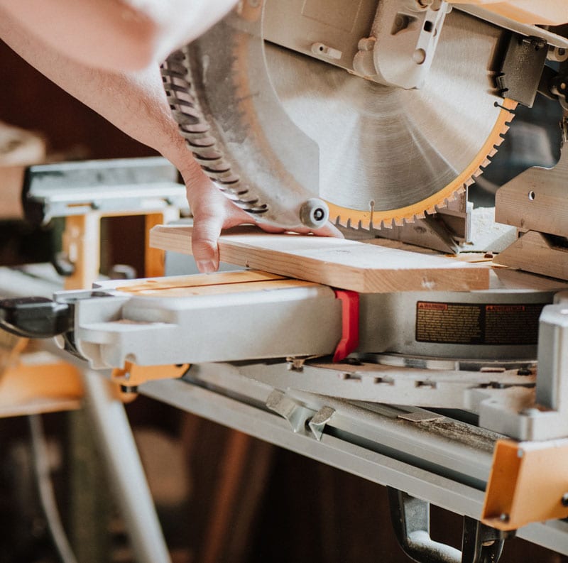 Britt Carter Home Design Circular saw above wood plank